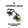 Voluntary recall issued for Black Diamond Neve crampons