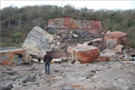 Major Rockfall at Oxwich Bay Quarry, Gower